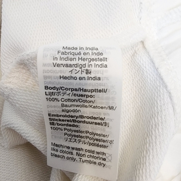 J. Crew White Embellished Boxy Long Sleeve Blouse - Picture 6 of 9